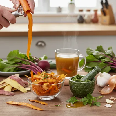 Image de couverture : Épluchures de légumes : 8 façons de les cuisiner au lieu de les jeter